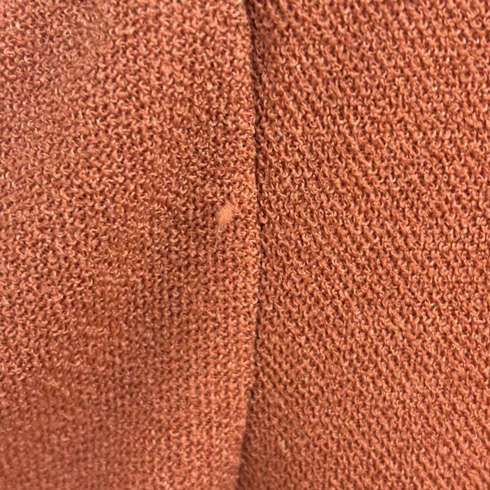 Vtg 60s Henry Lee burnt orange polyester midi dress - Picture 6 of 9